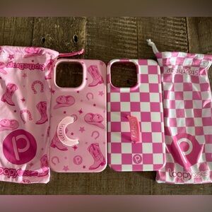 Loopy Case Pink Western & Pink Checker iPhone Case Duo- iPhone 14 Max